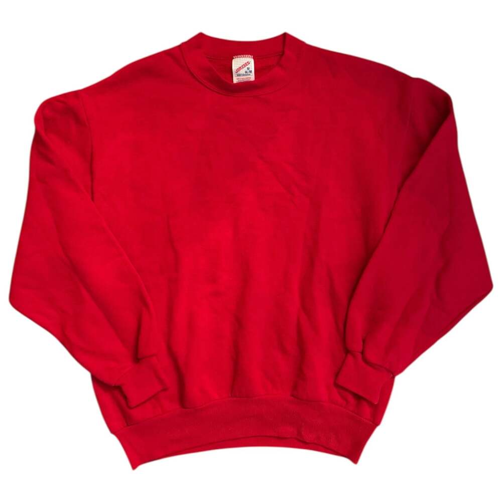 Vintage 90s JERZEES Mens Crewneck Sweatshirt Red